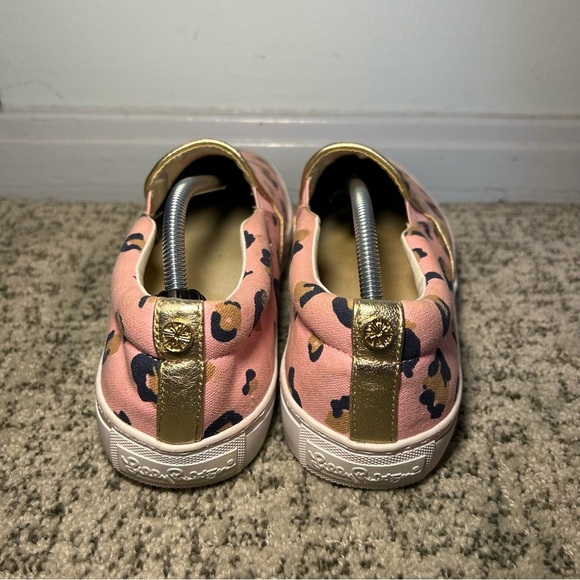 Lilly Pulitzer Julie Pink Blossom Cheetah Print Slip-On Sneakers Size 9 - Picture 10 of 13